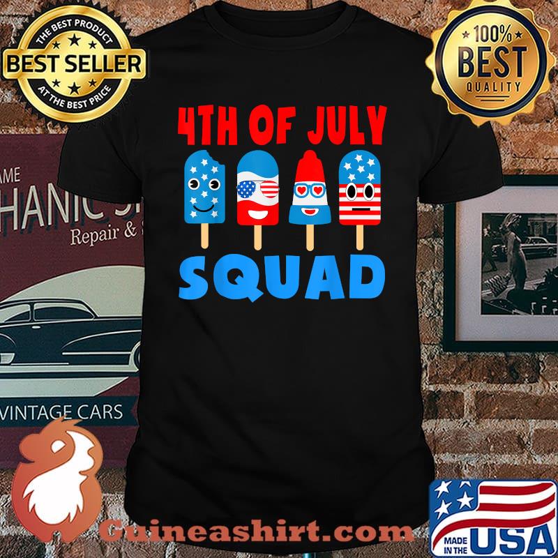 4th Of July Squad Cute Ice Pops American Flag Patriotic T-Shirt