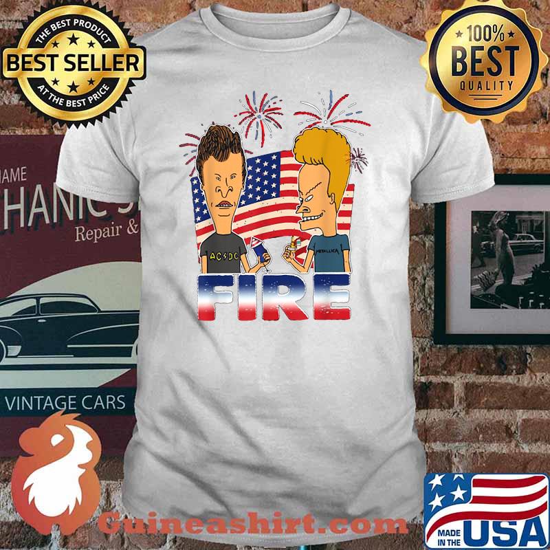 AC DC Metallica 4th of July Independence firework T-Shirt
