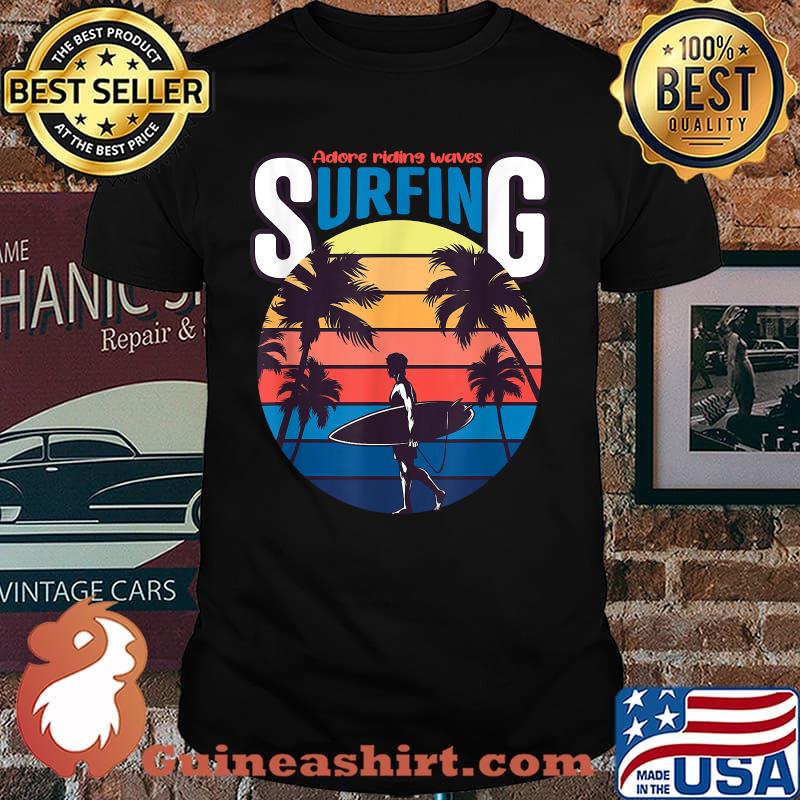 Adore riding waves surfing at sunset vintage T-Shirt