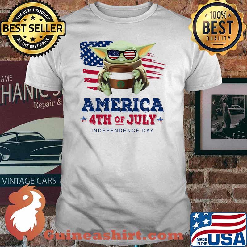 America 4th of July independence day yoda coffee shirt