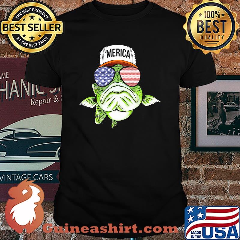 America Fish American Flag Shirt