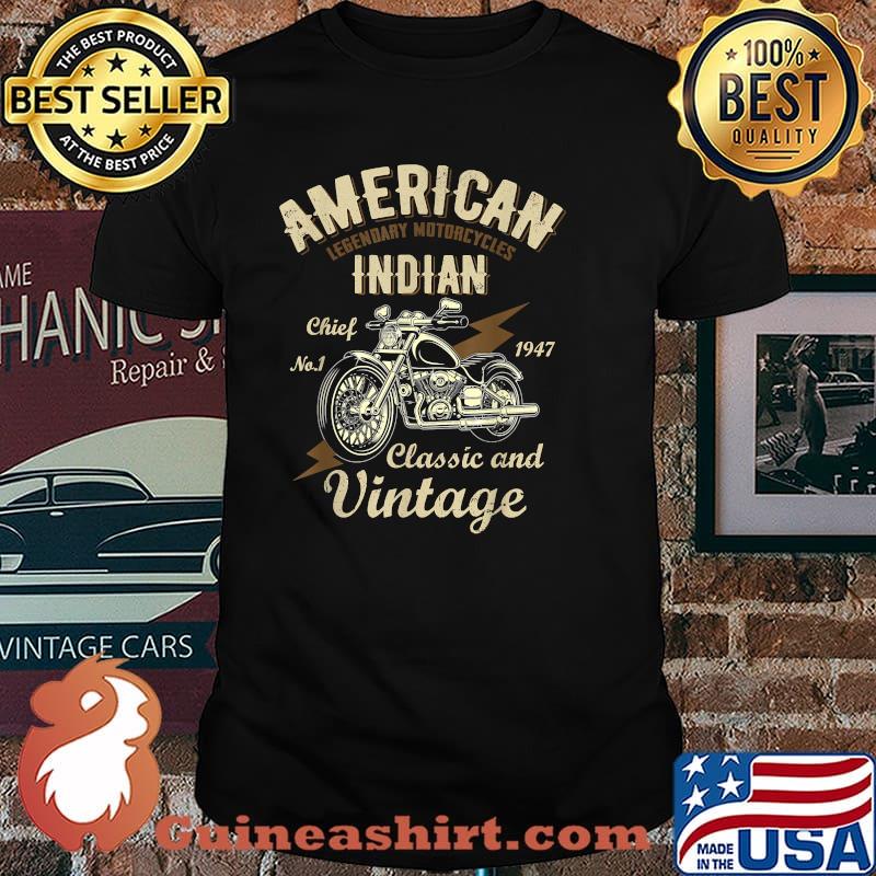 American Legendary Motorcycle Indian Classic And Vintage T-Shirt