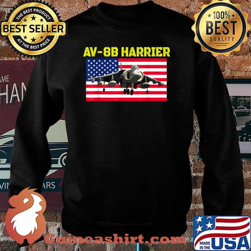 Av 8B Harrier Fun pilot and aircraft flying airplanes American Flag T-Shirt Sweater