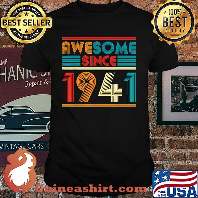 Awesome Since 1941 Vintage 80th Birthday T-Shirt