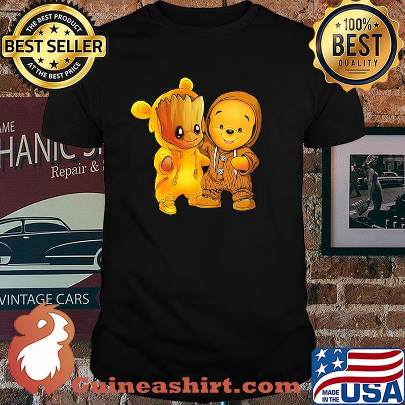 Baby Groot and bear Pool shirt