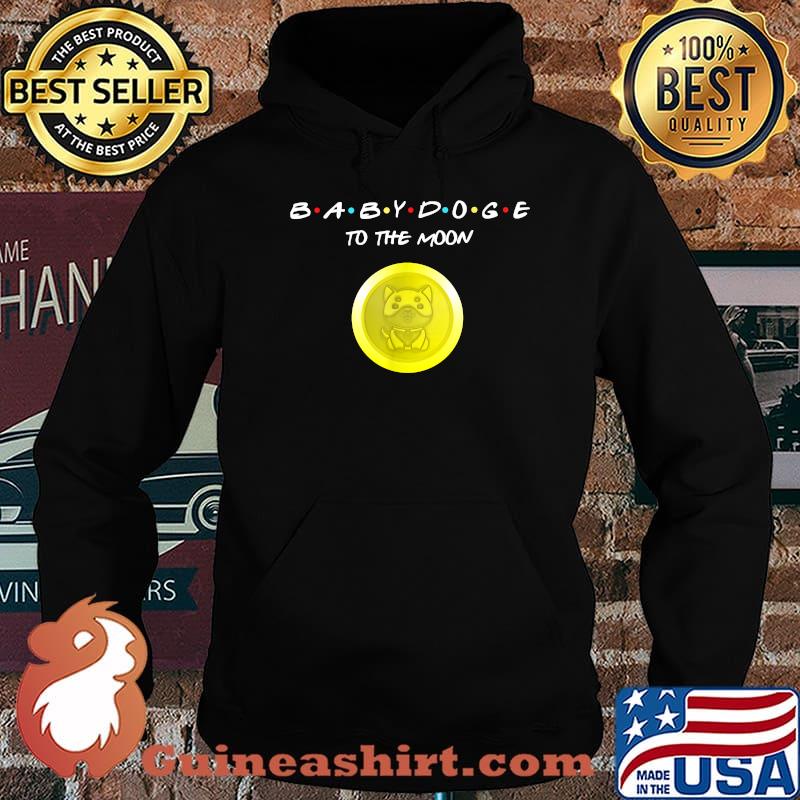 BabyDoge To The Moon Meme Cryptocurrency Coin T-Shirt Hoodie