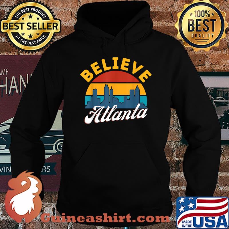 Believe Atlanta Georgia Sunset Cityscape Vintage T-Shirt Hoodie