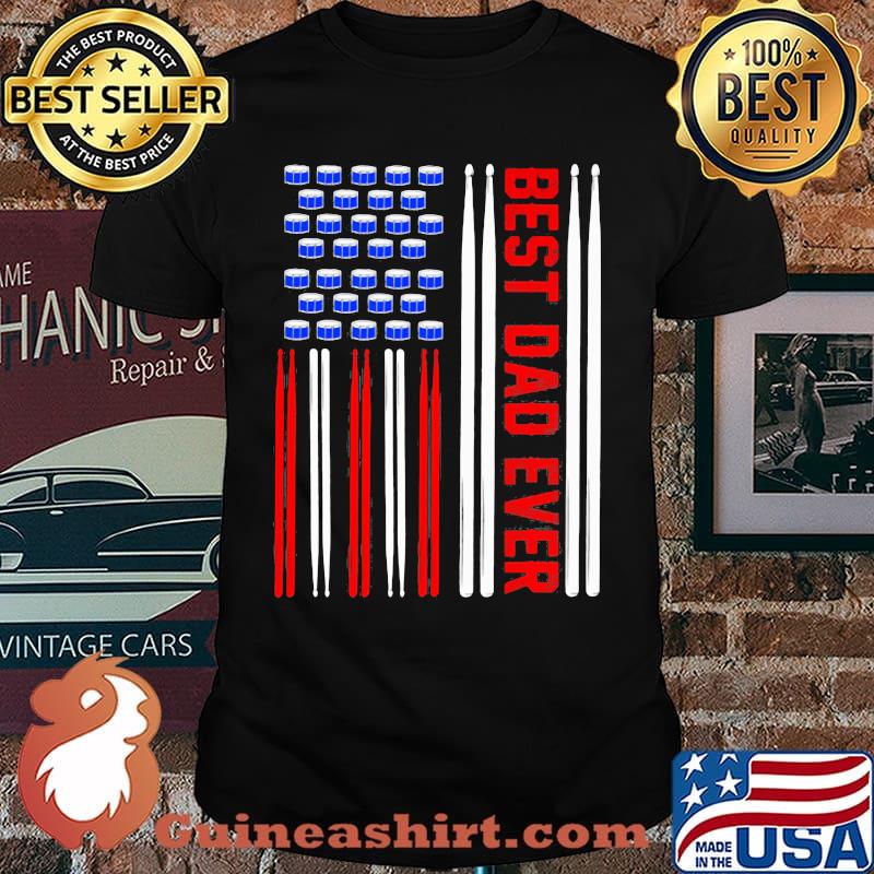 Best Dad Aver Drum Flag Shirt