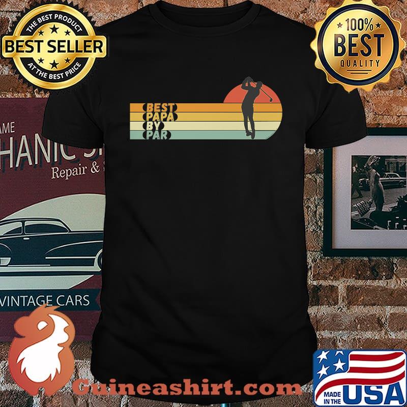 Best Papa By Par - Father's Day Golf Vintage T-Shirt