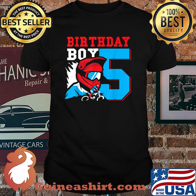 Birthday Boy 5th Motorcycle T-Shirt