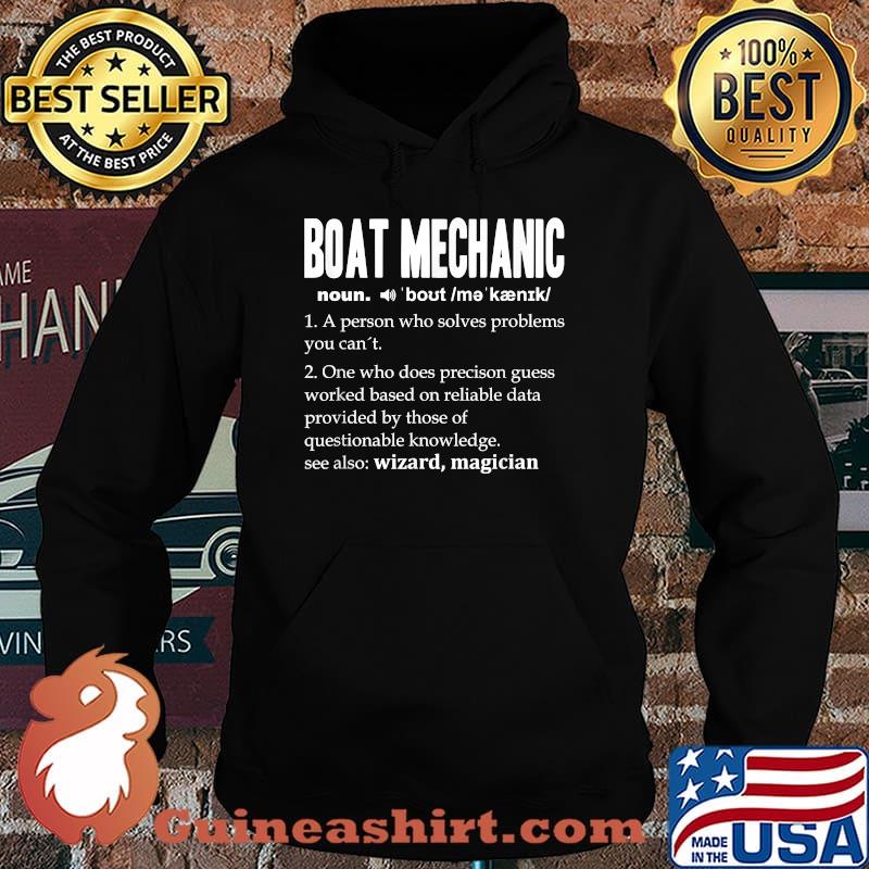 Boat Mechanic Definition Noun Mechanical Engineer T-Shirt Hoodie