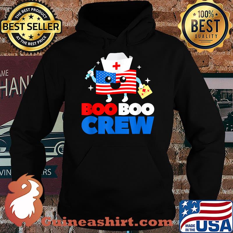 Boo Boo Crew American Flag Funny 4th Of July USA Nurse T-Shirt Hoodie