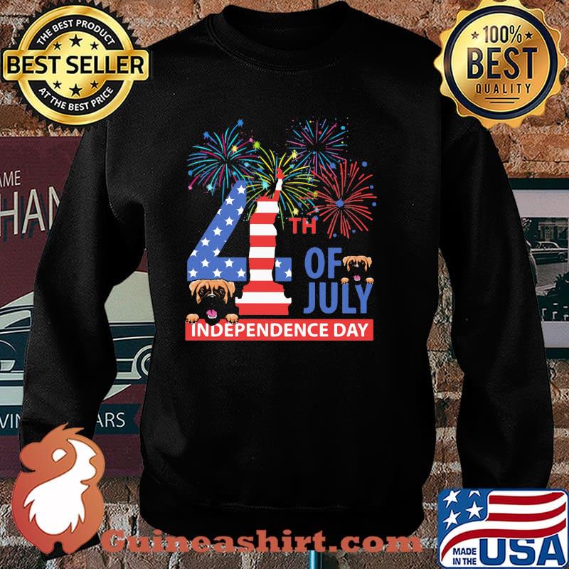Boxer Independence Day 4th Of July American Flag Shirt Sweater