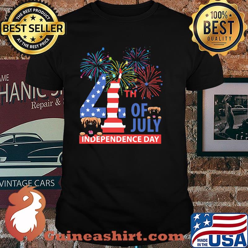 Boxer Independence Day 4th Of July American Flag Shirt