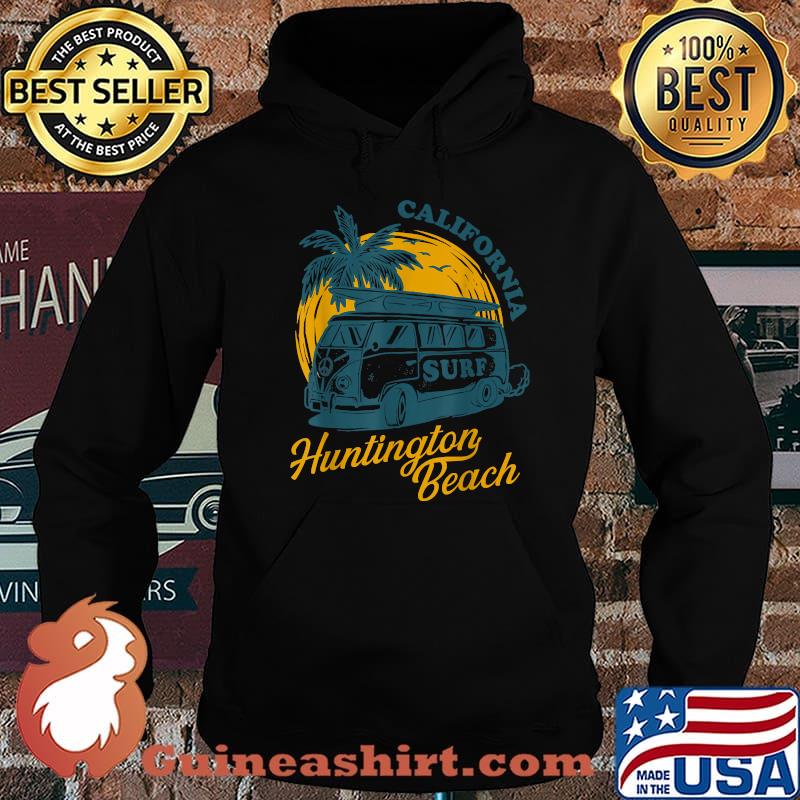 California Huntington Beach Surf Surfing Hippie Van T-Shirt Hoodie
