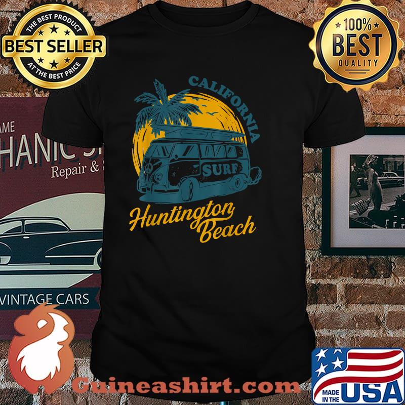 California Huntington Beach Surf Surfing Hippie Van T-Shirt