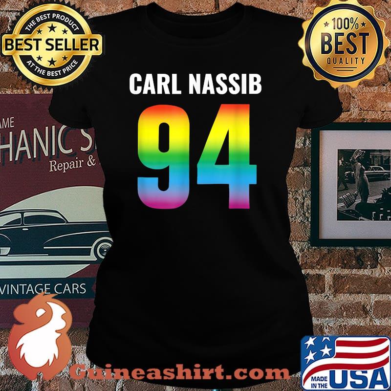 Carl Nassib 94 Supporting LGBTQ Favorite Football Player T-Shirt Laides tee