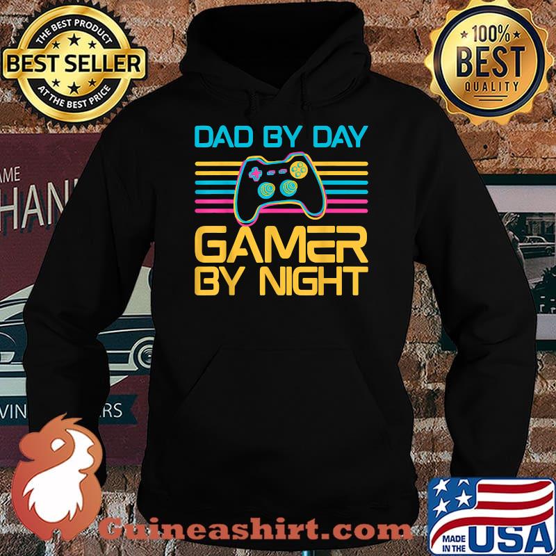 Dad By Day Gamer By Night Video Games Vintage T-Shirt Hoodie