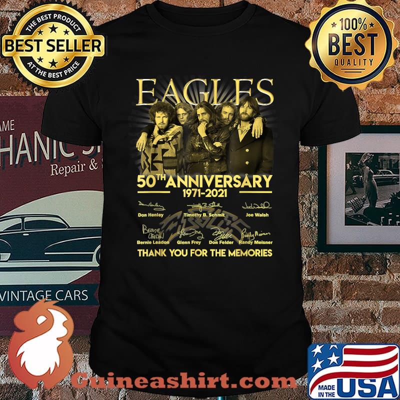 EAGELS 50th anniversary 1971 2021 thank you for the memories signatures shirt