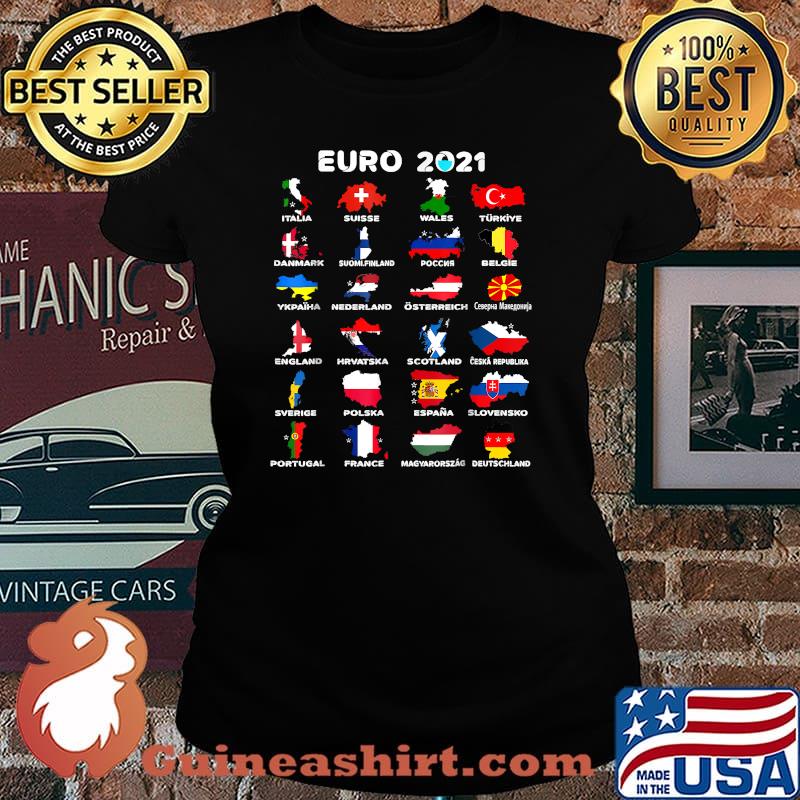 Euro 2021 jersey All countries participating in Euro 2021 T-Shirt Laides tee