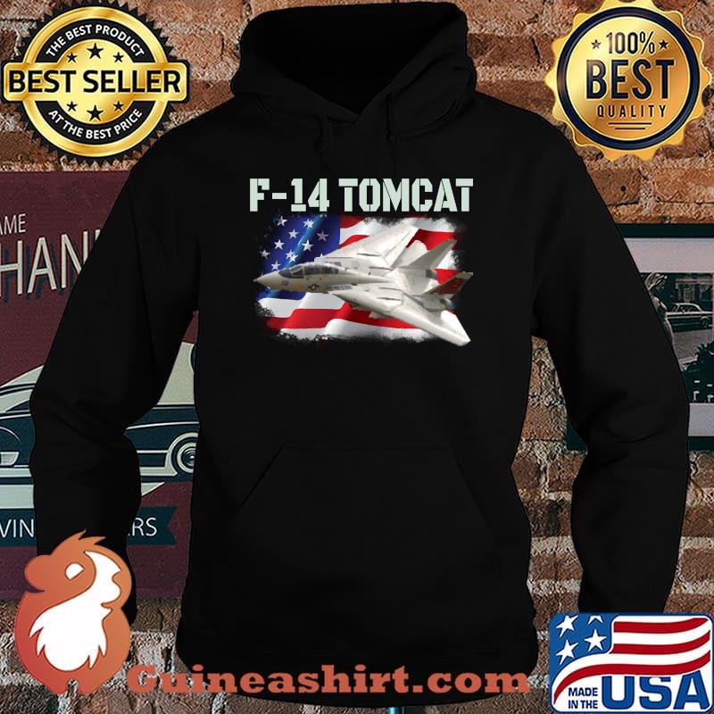 F 14 Tomcat Fun pilot and aircraft flying airplanes American Flag T-Shirt Hoodie