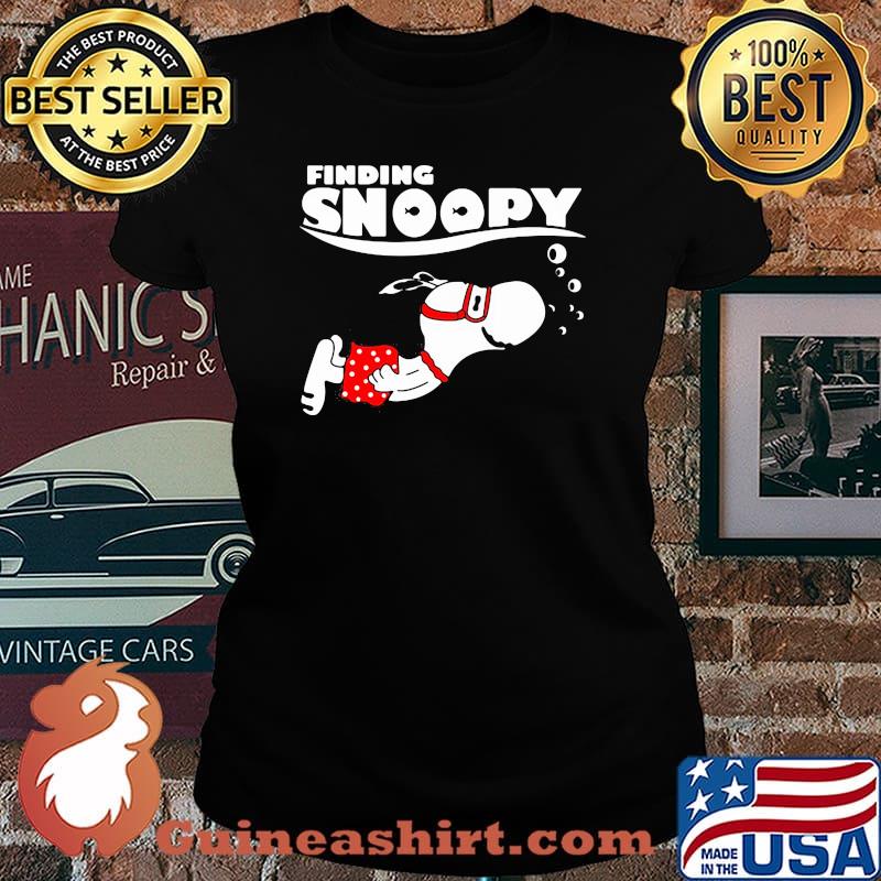 Finding snoopy swimming Laides tee