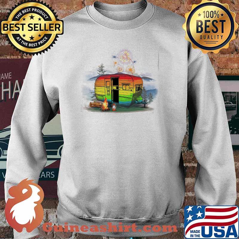Fireworks Rainbow Camping Shirt Sweater