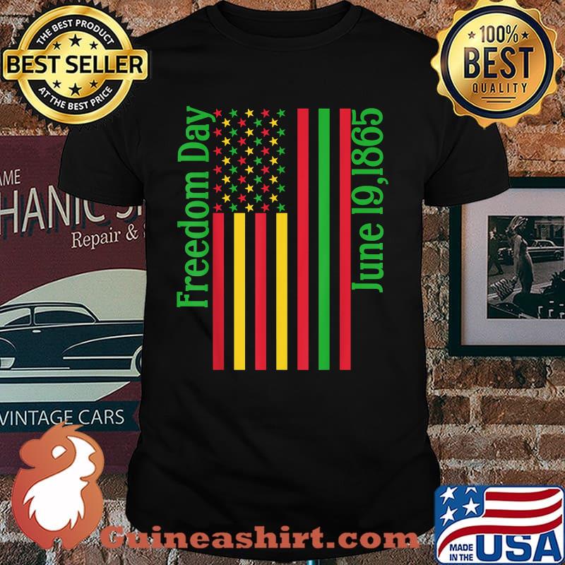 Freedom Day June 19 1865 Juneteenth Flag T-Shirt