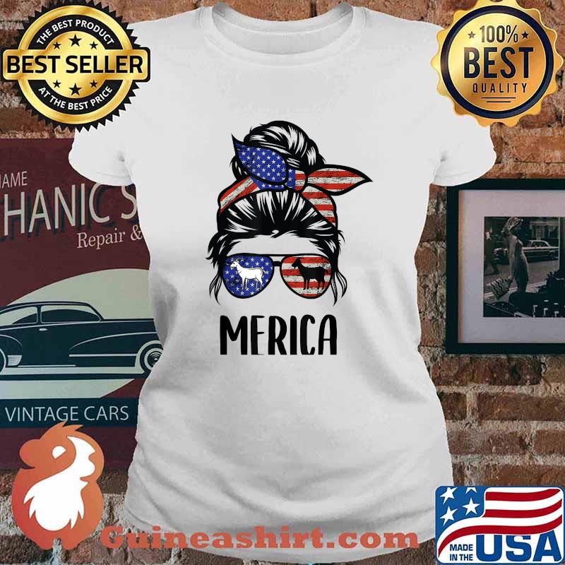 Goat Merica 4th Of July Independece Mothers Day T-Shirt Ladies tee