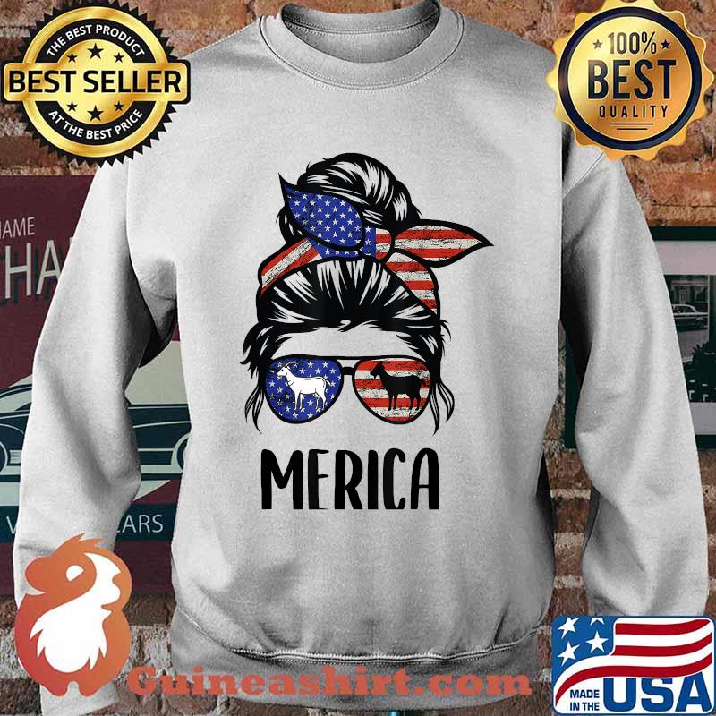 Goat Merica 4th Of July Independece Mothers Day T-Shirt Sweater