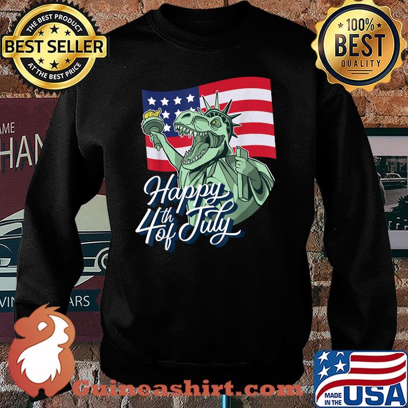 Happy 4th of July America T-Rex Patriotic T-Shirt Sweater