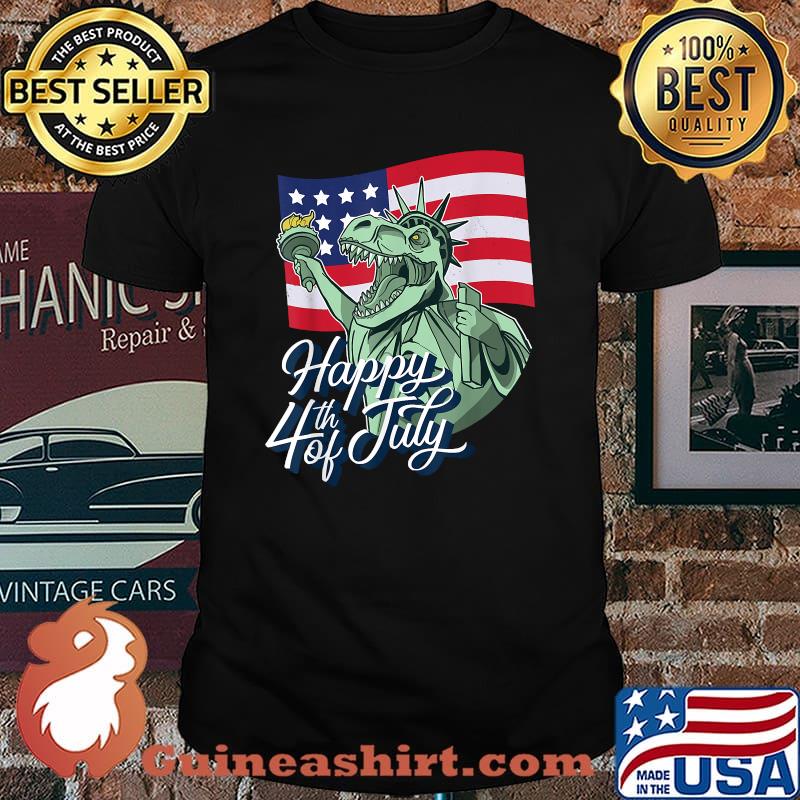 Happy 4th of July America T-Rex Patriotic T-Shirt