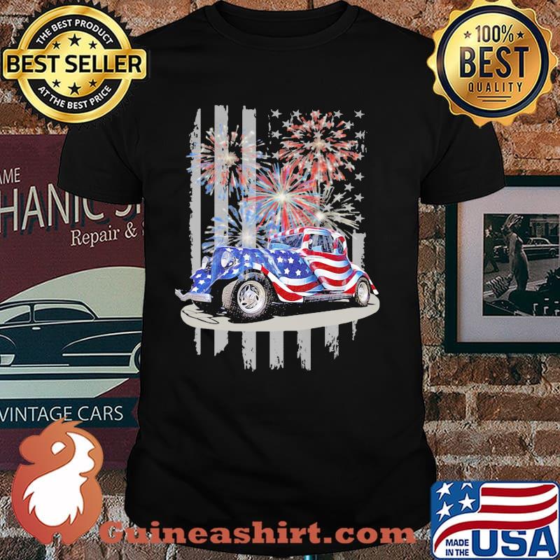 Hot Rod American Flag Firework Shirt