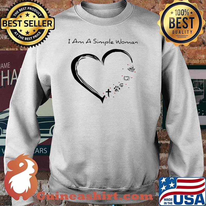 I Am A Simple Woman Basketball Coffee Dog Jesus Shirt Sweater