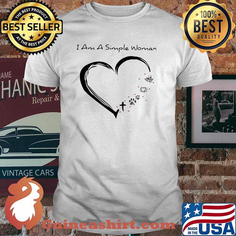 I Am A Simple Woman Basketball Coffee Dog Jesus Shirt