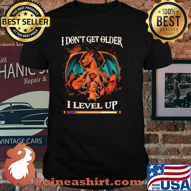 I dont get older i level up kaiyu dragon pikachu game shirt