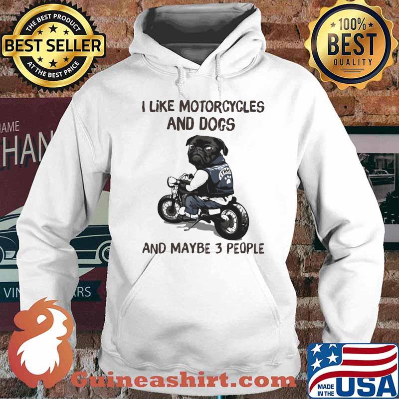 I Like Motocycles And Dogs And Maybe 3 People Shirt Hoodie