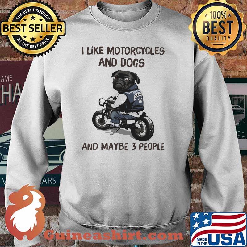 I Like Motocycles And Dogs And Maybe 3 People Shirt Sweater
