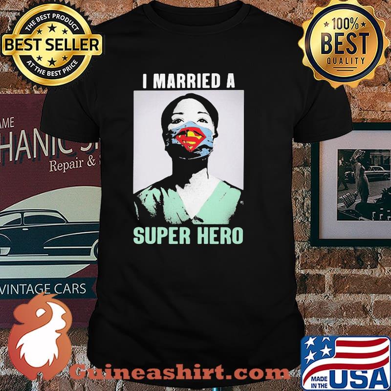I married a super hero mask shirt