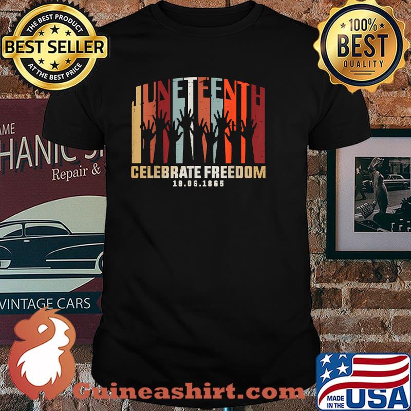 Juneteenth Celebrate Freedom Independence 1865 4th July Love T-Shirt