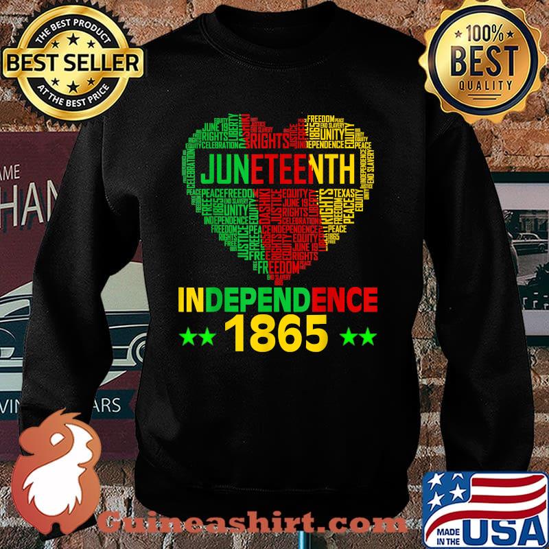 Juneteenth Independence 1865 Heart Black History Afro American Shirt Sweater