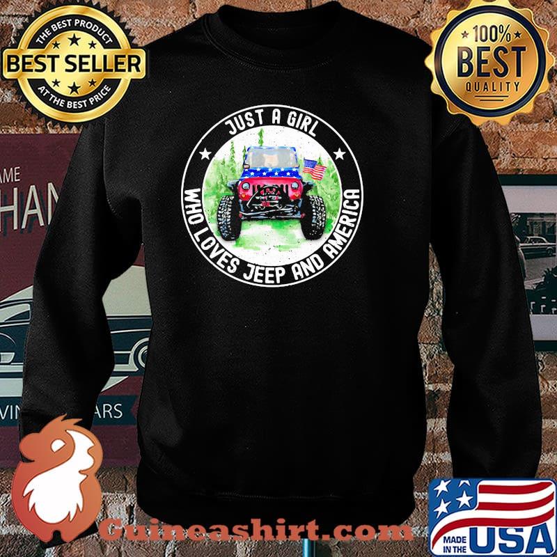 Just A Girl Who Loves Jeep And America Shirt Sweater
