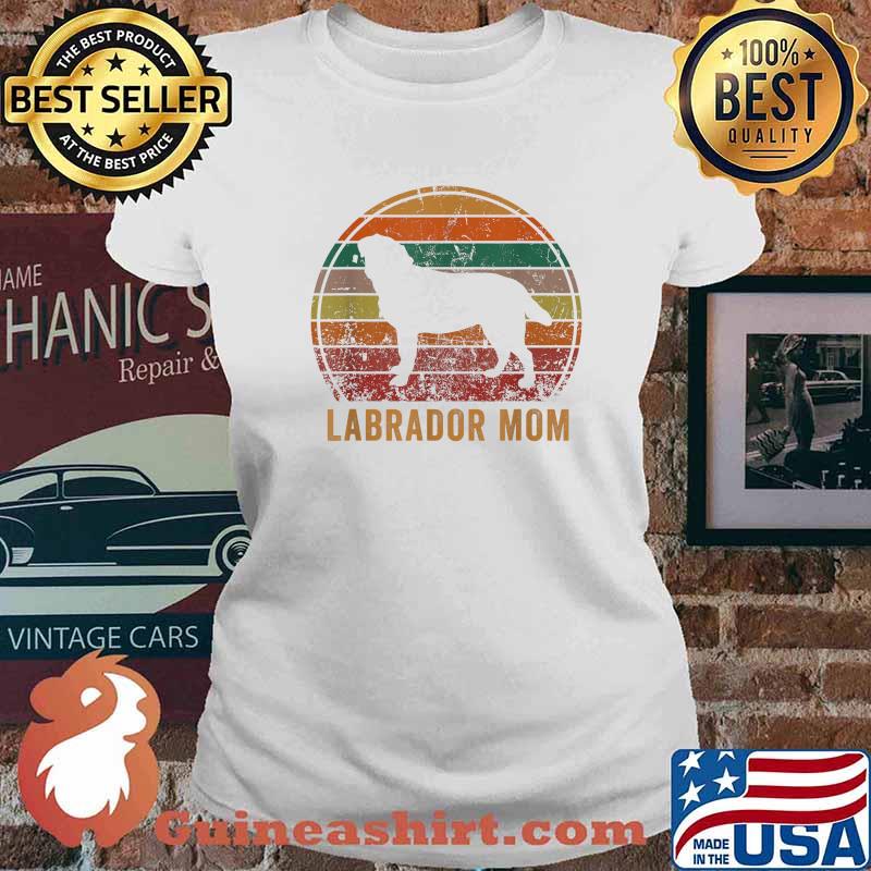 Labrador Mom Black Labrador Retriever Vintage T-Shirt Ladies tee