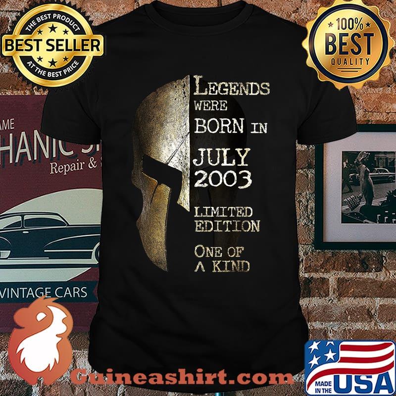 Legends Were Born In July 2003 Limited Edition One Of A Kind 18th Birthday 18 Years Old T-Shirt