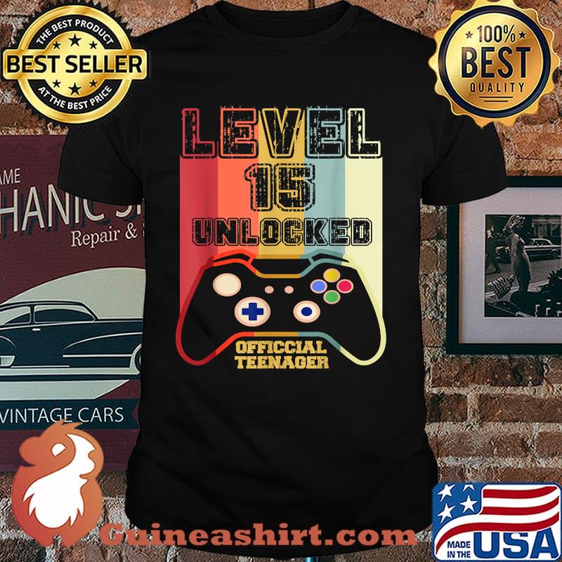 Level 15 Unlocked Official Teenager Video Game Vintage T-Shirt