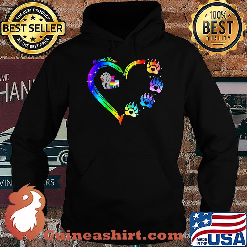 Mama Bear Heart LGBT Shirt Hoodie