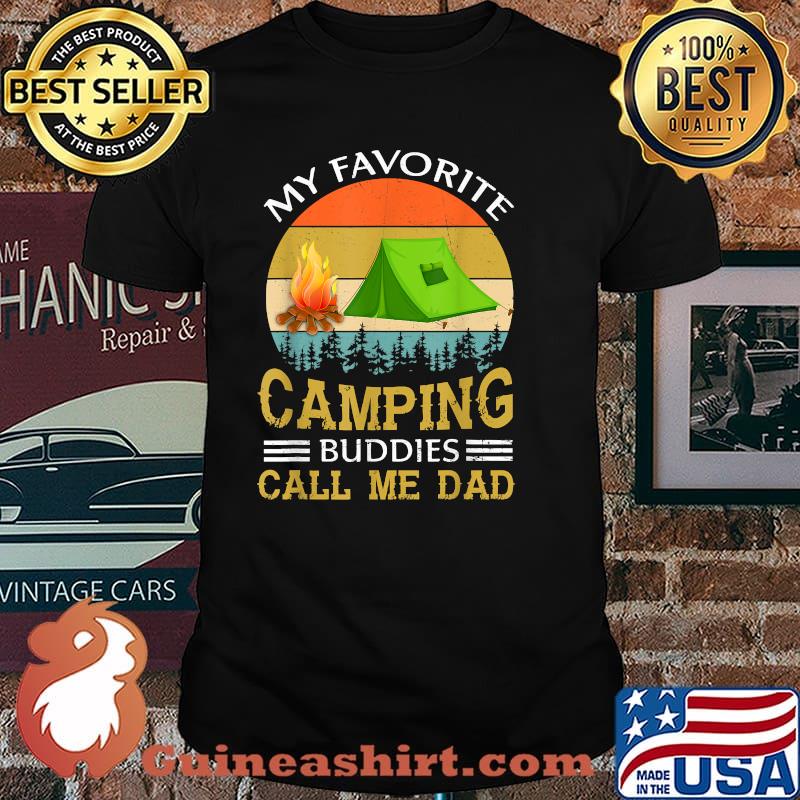My Favorite Camping Buddies Call Me Dad Father's Day Vintage T-Shirt