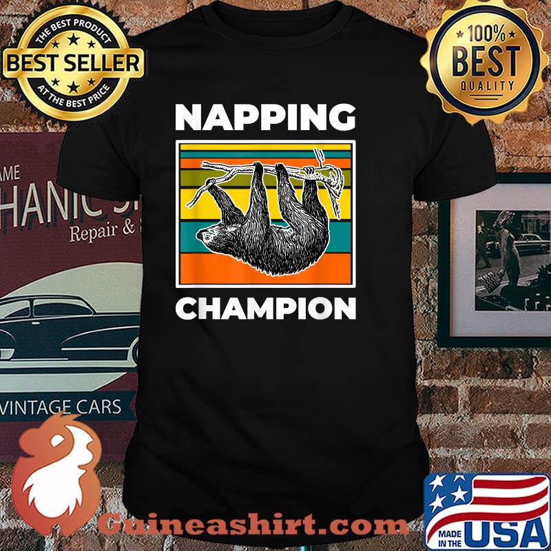 Napping Champion Sleeping Champ Sloth Vintage T-Shirt
