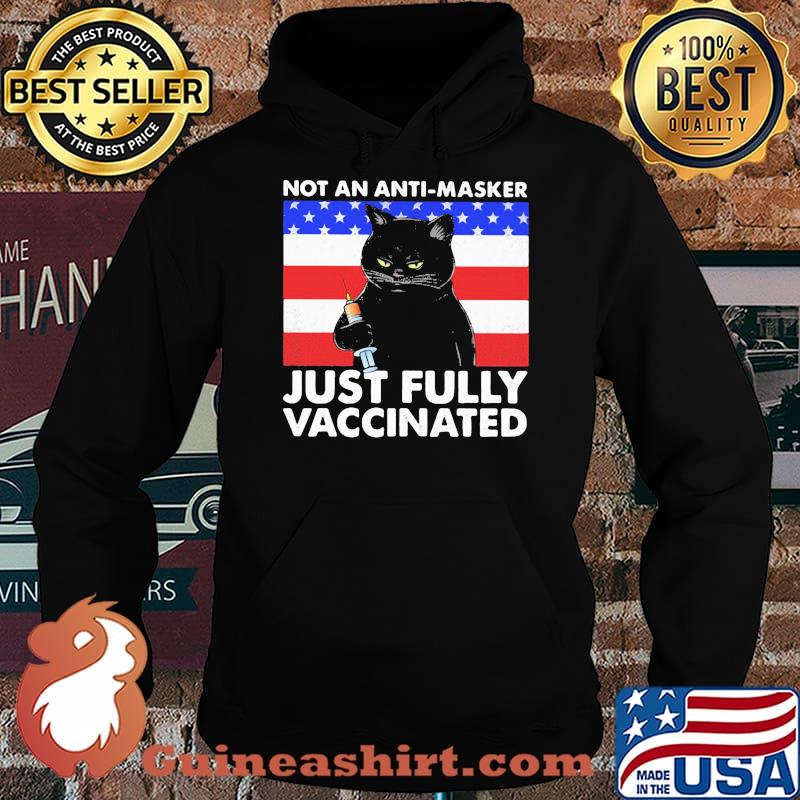 Not An Anti Masker Just Fully Vaccinated Cat American Flag Shirt Hoodie