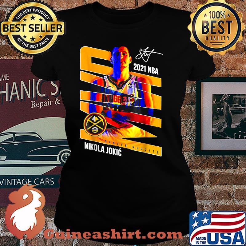 Oenver Nuggets Peep Nikola Jokic's MVP T-Shirt Laides tee